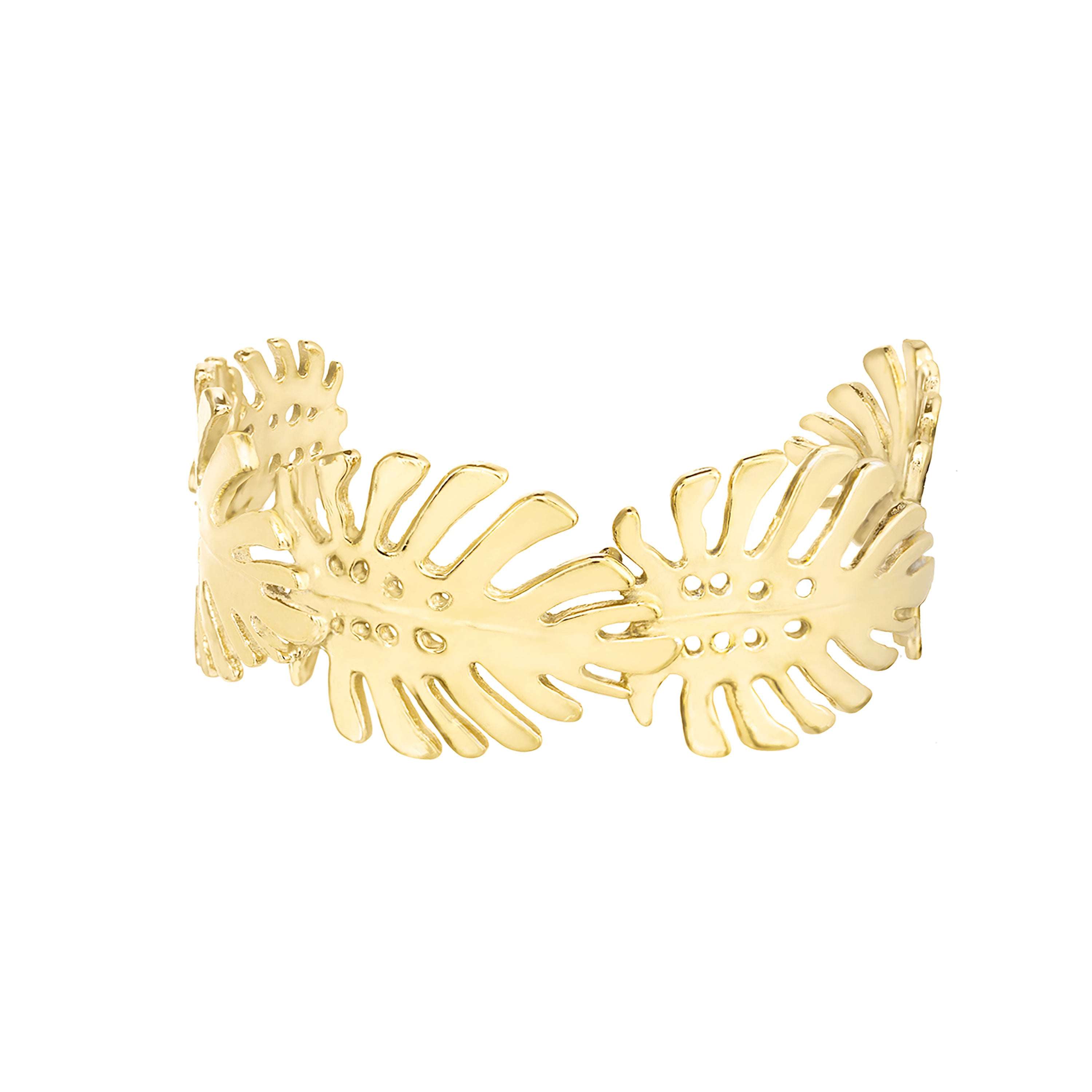 Vintage Buccellati 18 Karat Yellow Gold Hinged Foliate Leaf Cuff Bracelet |  Wilson's Estate Jewelry
